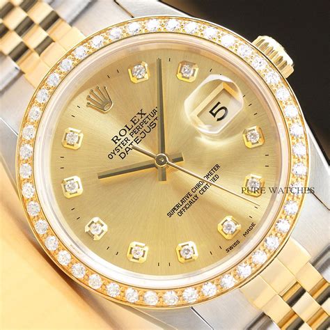 rolex datejust men gold|rolex datejust 18k gold diamond.